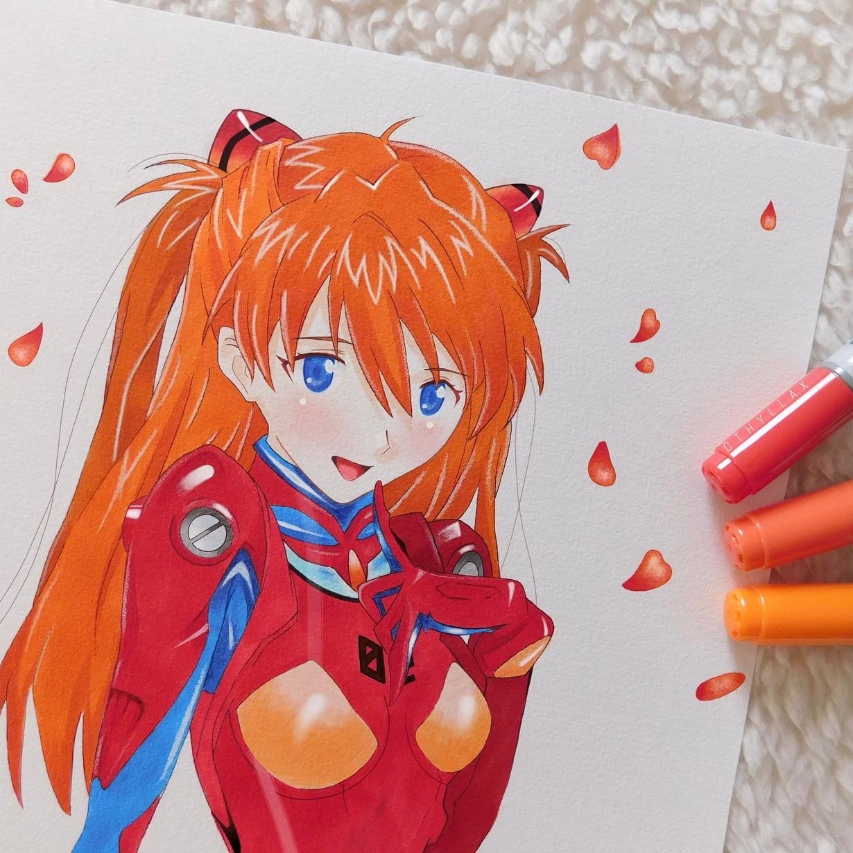 Dessin avec référence - Asuka Langley Soryu