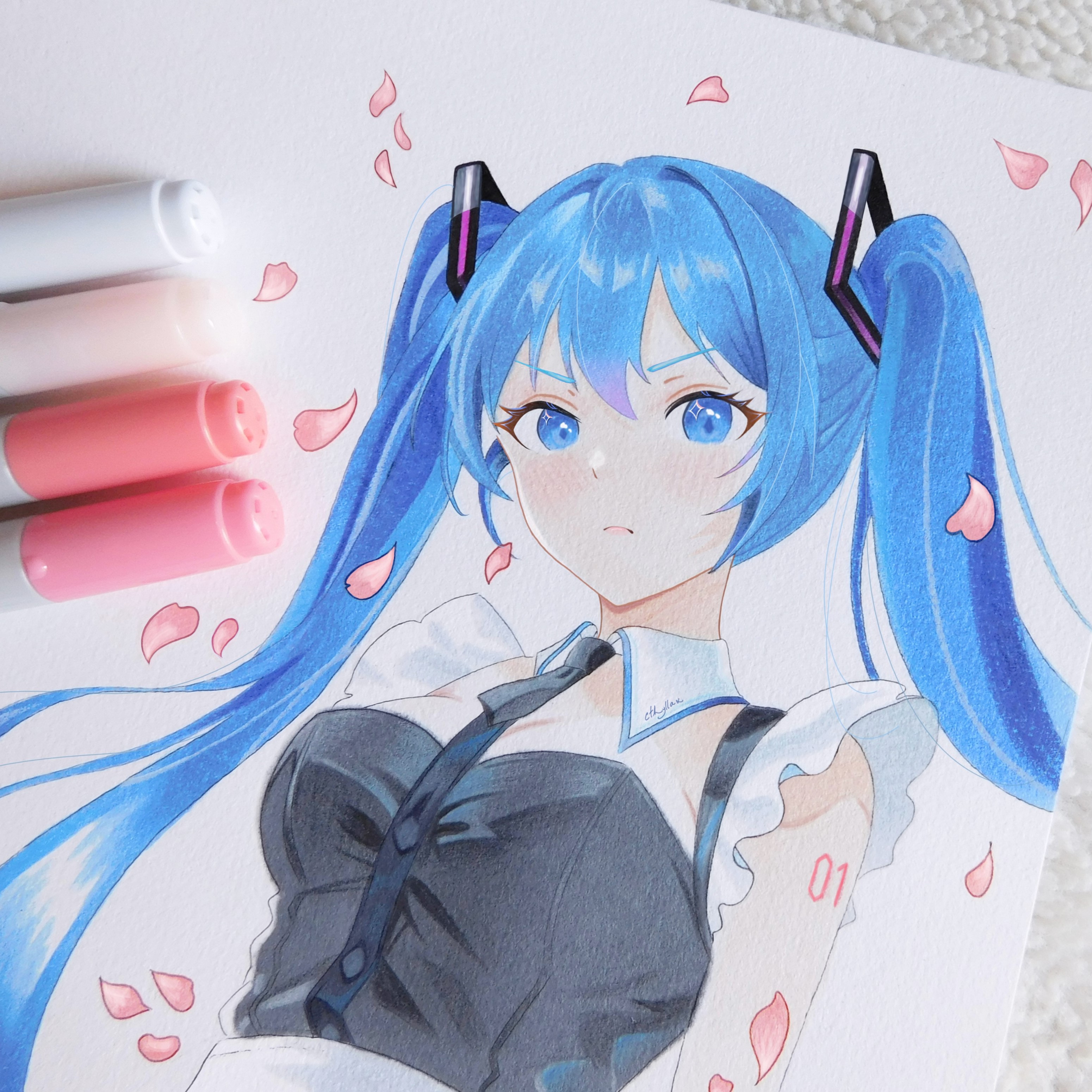 Dessin avec référence - Hatsune Miku